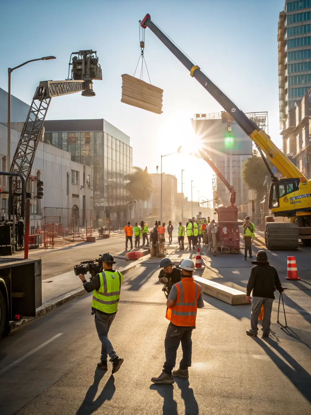 A construction site in Africa where MANEWS Group is building a large infrastructure project, showcasing their commitment to quality and safety standards.